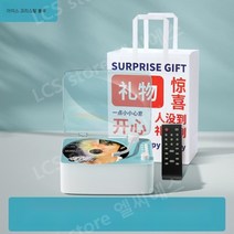 블루투스 아기cd플레이어 무인음악플레이어 굿즈재생기 스피커 워크맨, 아이스 크리스탈 블루+충전케이블 +리모컨