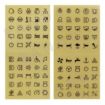 switch transparent sticker label decal for car 해양 보트 트럭 트레일러 대시 보드 콘솔 스위치 패널 clear decals waterproof, 검은색