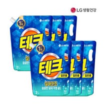 [내일도착]테크 실내건조 세탁세제 리필 2LX6개, 테크 드럼용