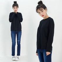 기본 이너코디 여자 라운드넥 긴팔 무지 티셔츠 20대여성