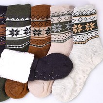 따뜻한 겨울 수면양말 노르딕 아가일