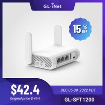 와이파이 증폭기 공유기 인터넷 GL. Net OpalGL-SFT1200 기가비트 듀얼 밴드 무선 여행 라우터 지원 IPV6 Tor Openwrt 최고의 가치 포켓 사이즈 리피터, [03] AU Plug