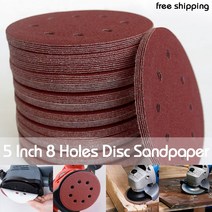 10pcs 5 인치 125mm 라운드 사포 여덟 구멍 디스크 샌드 시트 그릿 60-2000 후크 및 루프 샌딩 디스크 폴란드어, 1200