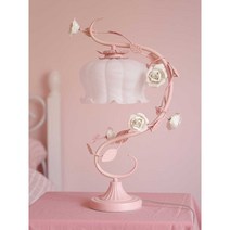 꽃문양 꽃무늬 조명 레트로 핑크 화이트 화사한 소품, 핑크 화이트 꽃 전원 스위치 버튼