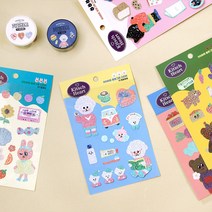 [건망증] 키치하트 홀로그램 스티커 (다꾸 리무버블스티커), 03 데일리 치즈