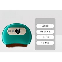 림프 순환 온열 마사지기 괄사 두피 셀프 케어 얼굴 페이스 마사지 림프선 진동 휴대 용, 그린(레드스톤)