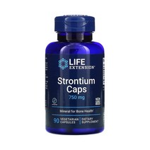 라이프익스텐션 구연산 스트론튬 미네랄 750mg 90 베지캡슐 Strontium