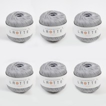 [앵콜스] (10+1) 라떼 LATTE 여름 코바늘 모자 가방 뜨개실, (6볼묶음) 20 연그레이