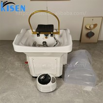 휴대용 샴푸 싱크대 이발소 살롱 주식 물 펌프 포함 내구성 있는 머리 세척 그릇 판매, 한개옵션0