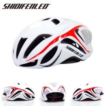 공기저항줄인 편안한 야외 자전거 헬멧 자전거 산악 자전거 승마 헬멧 도로 자전거 헬멧, 한 사이즈, 화이트 레드