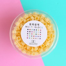 8mm 디폼 톡톡 멀티 블럭 대용량세트 도안 130여종, 8mm 리필 500개(바닐라옐로우)