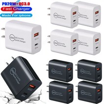가성비100 개/몫 20W 고속충전 + C PD 휴대용 어댑터 12 프로 호환 S22 htc 샤오미 화웨이, 02Plug White Black