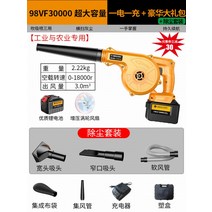 부로아 무선 타오바오 미국 충전식 헤어 드라이어 리튬 배터리 송풍기 고성능 산업용 소형 컴퓨터 그을음 불어 가정용 집진기, 7. 색상 분류: 98VF30000mAh 전기 플라스틱 상자 고급 선물 패키지 초대 용량 배터리 버전