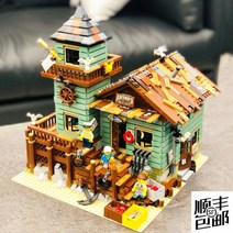 호환레고 최상급 모듈러 모음 부티크 호텔 관공서 10297 22050 백화점 경찰서, D.어부 오두막