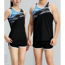 육상 경기복 단체복 러닝 유니폼 용품 속건성, 26, 여성용 블랙