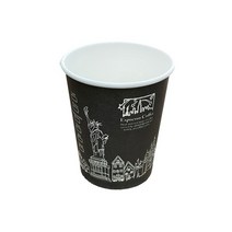 더컵 10온스 뉴욕블랙 인쇄종이컵 1000개 300ml, 단품