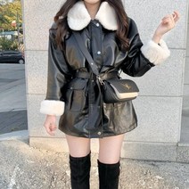 안감 전체 밍크 퍼 레더 가죽 무스탕 자켓 2color