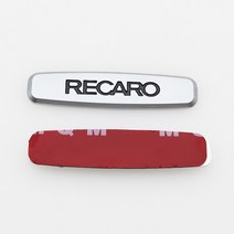 3D 금속 RECARO 로고 카시트 엠블럼 자동차 장식 배지 스티커 등받이 머리 받침 액세서리 2 개, 01 sticker_01 2pcs metal, 2개