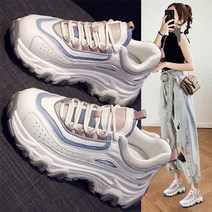 요나걸 여성 신발 운동화 키높이운동화 스포츠운동화 학생운동화 흰운동화 매치하기 쉬운 디자인 다양하게 활용하기 좋은 디자인 패션운동화 사계절운동화 + 양말증정 (6cm)