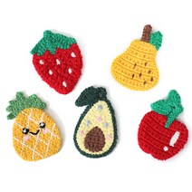 [펠트친구] 뜨개 과일와펜(2개) [3089], 사과