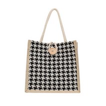 체크 패턴 가방 패션 포인트백 데일리 캔버스 핸드백 여자 여름보세가방 무늬스퀘어백 패션포인트백
