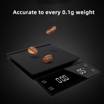 타임모어 저울 전자저울 이유식 커피 카페 저울 정밀 led 타이머가있는 3kg 0.1g 전자 가정용 커피 저울 224