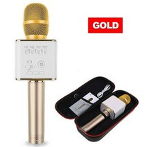 저무리 노래방 마이크 휴대용 세트 차량용 에코 노래연습 이동식 공연용무선 가정용 1pc q9 핸드 헬드 듀얼 스피커 30hz-20khz ktv 로 usb to 오디오 케이블, 금