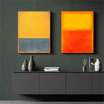 셀러허브 마크로스코 명화 인테리어 그림 액자 No13 24 캔버스 20호, 20번/20호53x73cm(캔버스액자옆면흰색)