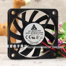 델타 efb0612ha 6010 dc 12v 0 18a 6cm 60mm 2 핀 컴퓨터 pc 케이스 cpu 서버 인버터 냉각 팬 축 송풍기