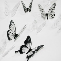 3D 크리스탈나비 스티커 투명필름지 스티커 1