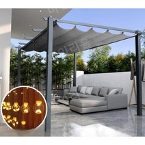 마일리홈 농막파고라 테라스썬룸 조립식 차광막 야외 쉼터 원두막 3X4, 회색