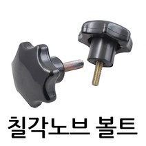 명가철물 칠각노브볼트 손잡이 전산 오각 관통 핸들 플라스틱, 1개