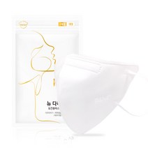 다나마스크 KF94 뉴 다나 온숨 대형 화이트 새부리형 30매 50매, 흰색