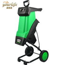 나무가지 파쇄기 농업용 분쇄기 잔가지 목재 2400W, 2400W 10미터 라인