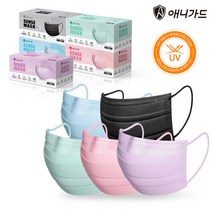 [LIVE] 애니가드 프리비 컬러 사각 마스크 60매(중형), 아쿠아 블루 중형(60매)