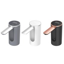 이클아트 스마트 워터 디스펜서 캠핑용품 주방 폴딩 충전식 워터펌프 물 자동주유기 LCD, 화이트