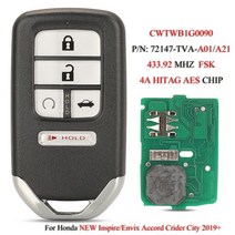 -CWTWB1G0090 원격 스마트 자동차 키 혼다 어코드 HRV 벤젤 재즈 엔비엑스 크리더 시티 스포츠 FSK 434Mhz, 05 5 s