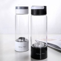 2020 새로운 수소 물 발생기 SPE PEM 병 최대 3000ppb 호흡 H2 가스 자체 청소 모드 1800mAh 배터리, 02 black