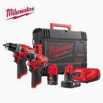 밀워키 M12 FPP2A2-632X GEN3 해머드릴 임팩트 드라이버 12V 충전 콤보세트 배터리 충전기 케이스