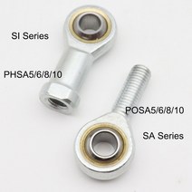 공압 부품 5mm6mm8mm10mm12mm16mm18mm20mm22mm25mm 남성여성 sa si tk posa8 phsa8 볼 조인트 미터법 스레드 로드 엔드 베어링