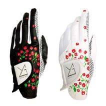 영골프 디자인 기능성 양손 여성골프장갑 (목련), 블랙