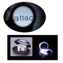 돋보기 확대경 블록렌즈60X 유리 돋보기 루프 쥬얼리 루페 LED 라이트 포함, 한개옵션0