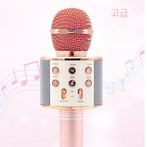 예능마이크 성능좋은 인스타 노래방 차량용 공연용 무선 아이돌 야외용 휴대용 마이크, 로즈골드