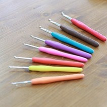 [손뜨개 부자재] 실리콘 코바늘 모사용 애시드 손뜨개, 9/0