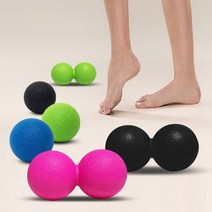 [도매아재] 땅콩볼 / 라크로스볼 마사지볼 마사지공 스트레칭볼 땅콩마사지볼 셀프마사지볼 더블마사지볼, 땅콩 마사지볼(블랙)