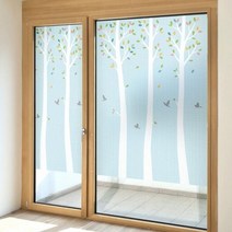 바보사랑 창문 시트지 칼라 안개시트지 플로렌스자작나무01 L H.제제데코, L-H(1200X1900mm)／배경색없음