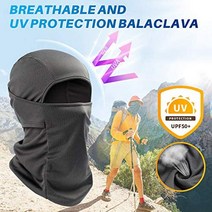 AstroAI 스키 마스크 Balaclava 페이스 마스크 UV 보호 방진 방풍 페이스 커버 남성용 여성용 스키 여름 쿨링 넥 게이터 스노우보드 사이클링 하이킹 그레이, Gray