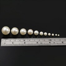 23456802468mm 20-500pcs DIY 의류에 No-Hole ABS 모조 진주 라운드 플라스틱 구슬 바느질 장식, 01 Ivory_11 18mm 20pcs