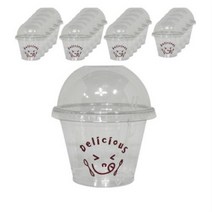 이홈베이킹 딜리셔스 투명컵 세트 - 9온스투명컵+미니포크+딜리셔스스티커 20p, 10세트