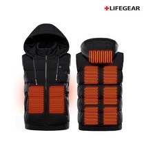 USB 후드 패딩 발열조끼 보온 온열 조끼 겨울 등산 낚시 골프 캠핑용품 방한 작업복 핫팩 열선